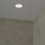 Białe oczko wpuszczane sufitowe LED Manacor metalowe - do korytarza