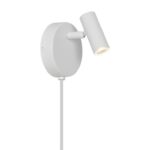 Biały kinkiecik nad łóżko Omari - nordycki styl