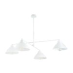 Biały metalowy żyrandol Maverick 4 do jadalni - Emibig