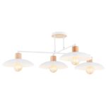 Biały nowoczesny żyrandol Kobe 4 - styl skandynawski - Emibig
