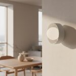 Biały okrągły kinkiet ścienny Lulu - minimalistyczny