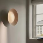 Biały plafon Nivora 45 metalowy - ścienny