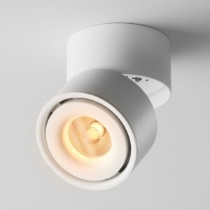 Biały reflektor sufitowy Yin LED CCT - z regulacją kierunku