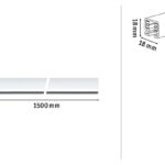 Biały szynoprzewód URail system 1,5m - metalowa listwa