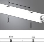 Biały szynoprzewód URail system 1,5m - system jednofazowy