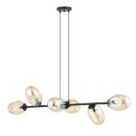 Czarna lampa nad wyspę Pandora 6 - metal i szkło