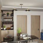 Czarna lampa sufitowa Kobe 2 - perforowane metalowe klosze - do gabinetu