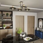 Czarna lampa sufitowa Kobe 4 - siatkowe metalowe klosze - do salonu