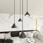 Czarna lampa wisząca Elit 4 Premium - 4 punktowa - do nowoczesnego salonu