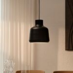 Czarna lampa wisząca Louella 30 - satynowe wykończenie