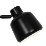 Czarna metalowa lampa stołowa Louella - regulacja ustawienia klosza