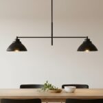 Czarna metalowa lampa sufitowa Maverick 2 loft - 2 klosze
