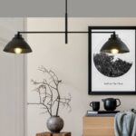 Czarny dwupunktowy żyrandol Maverick 2 loft - 2 metalowe klosze