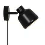 Czarny kinkiet Louella do lustra z dotykowym włącznikiem - metalowy