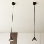 Czarny zwis punktowy Elit - mały stożek - loft