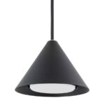 Czarny zwis punktowy Elit - mały stożek - nowoczesny