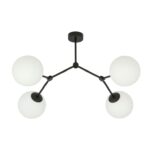 Czarny żyrandol do pokoju Space 4 - szklane kule