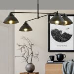 Czarny żyrandol loftowy Maverick 4 - 4 metalowe klosze