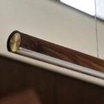 Drewniana lampa wisząca Akeno nad stół - LED - ciepłe światło