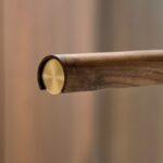 Drewniana lampa wisząca Akeno nad stół - LED - ciepłe światło