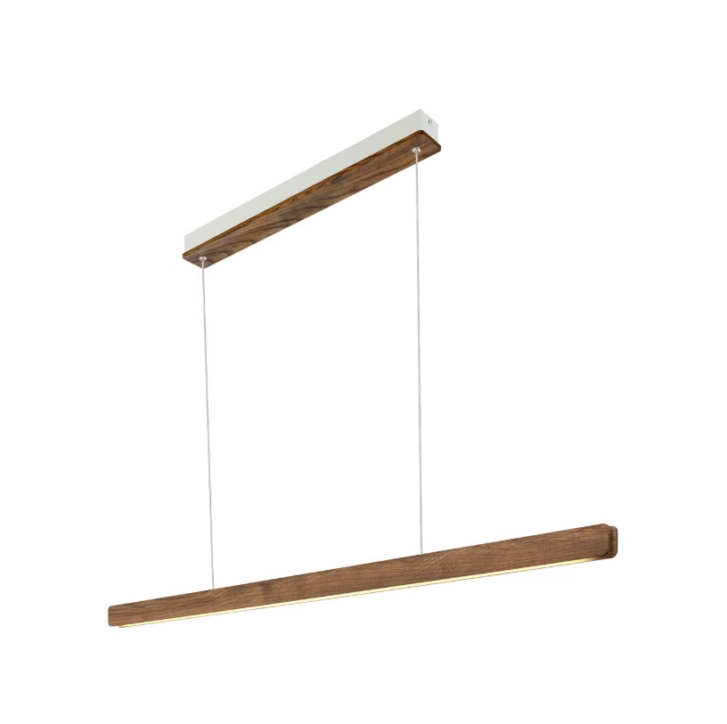 Drewniana lampa wisząca nad stół Ilgas LED 115cm 47W - naturalny kolor