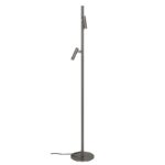 Elegancka lampa stojąca do salonu Makoto - chrom