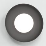 Elegancki kinkiet Ozzy do sypialni - Emibig - klosz kula - czarno-biały