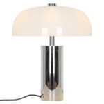 Gabrielle Nordlux lampka z kopułowym kloszem i walcową podstawą chrom