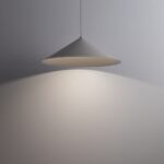 Kaszmirowa lampa wisząca stożek Lume XL 50 cm - nad stół do jadalni