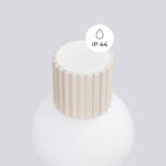 Kinkiet Halo jasnobeżowy karbowany - do wilgotnych wnętrz - IP44