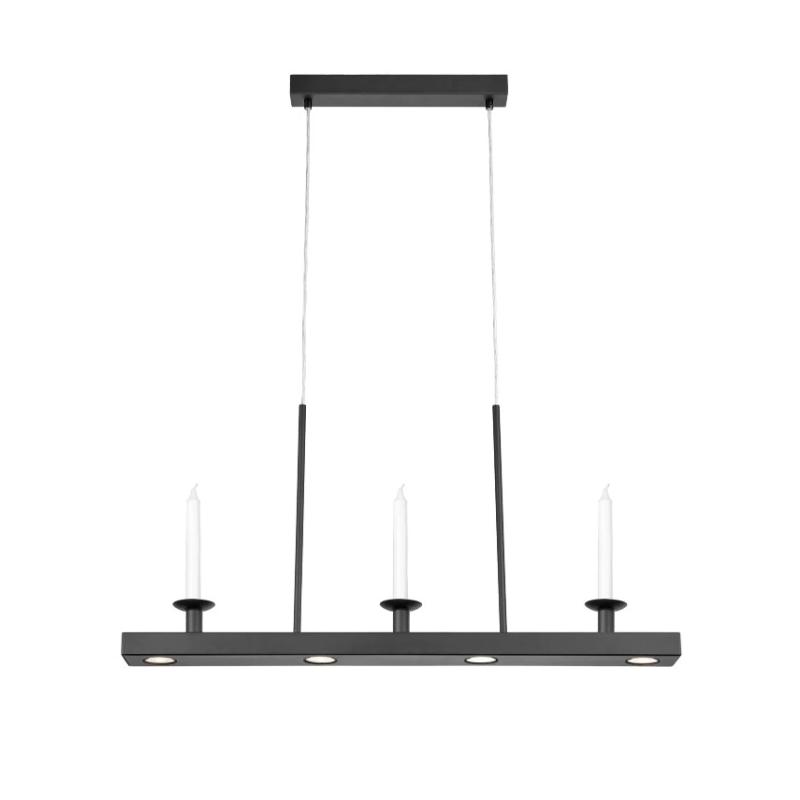 Lampa wisząca Dining LED czarna - z miejscem na świece