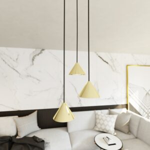 Lampa wisząca Elit 3 Premium nad stolik - trzy małe stożki