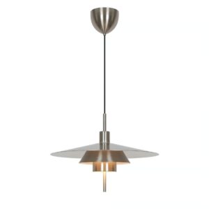 Lampa wisząca Latika nad okrągły stół - szczotkowany chrom