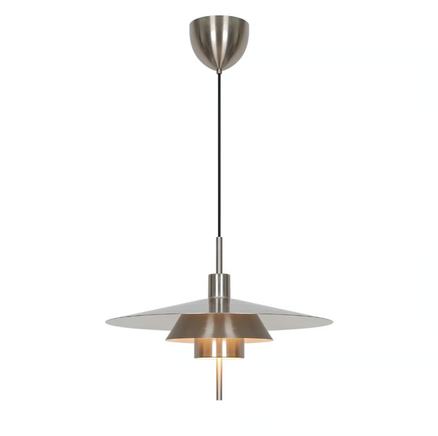 Lampa wisząca Latika nad okrągły stół - szczotkowany chrom