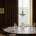 Lampa wisząca Latika nad okrągły stół - warstwowy klosz