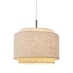 Lampa wisząca Takai 30 - z podwójnym lnianym kloszem