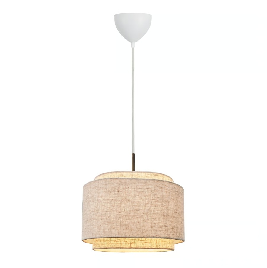 Lampa wisząca Takai 30 - z warstwowym lnianym kloszem