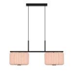 Lampa wisząca boho nad stół Vivienne - materiałowe abażury