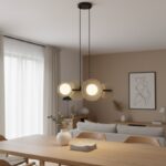 Lampa wisząca nad stół Model 4 beżowa - nowoczesna forma