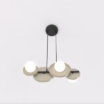 Lampa wisząca nad stół Model 4 beżowa - nowoczesna forma - Emibig