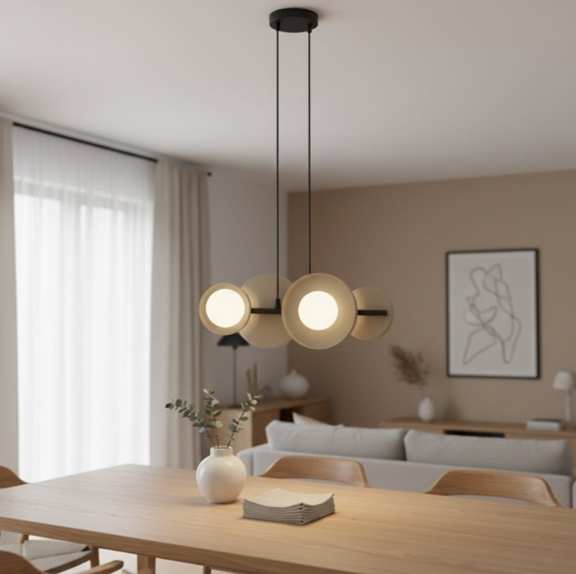 Lampa wisząca nad stół Model 4 beżowa - nowoczesna forma