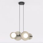 Lampa wisząca nad stół Model 4 beżowa - oryginalna forma - do nowoczesnych wnętrz