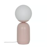 Lampka nocna Notti zgaszony róż - metal i szkło - delikatna