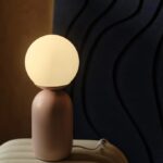 Lampka nocna Notti zgaszony róż - szklana kula - Nordlux