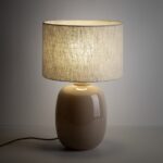 Lampka nocna z lnianym abażurem Melody - elegancka