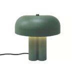 Lampka stołowa Sandro ciemnozielona metalowa - klosz grzybek