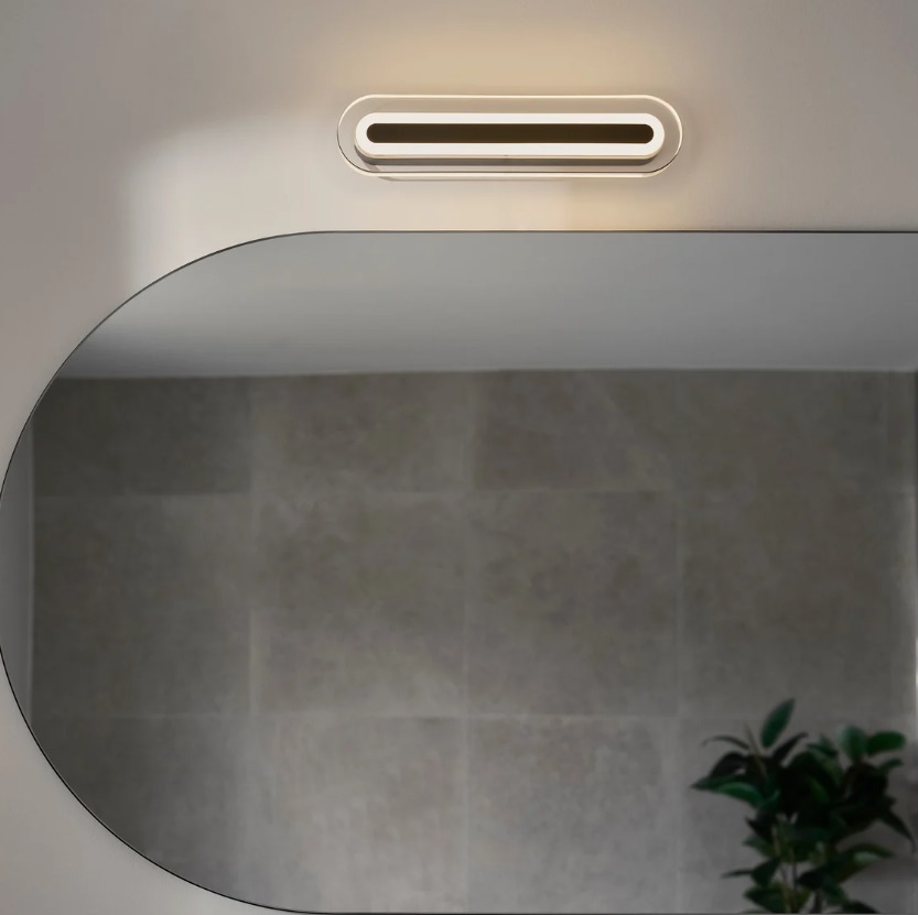 Ledowy kinkiet do łazienki Cavara - czarny z IP44