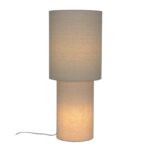 Lniana lampa stojąca Izara 60 - beżowa