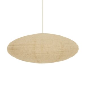 Jasnobeżowy klosz do zawieszenia z tkaniny Villo - lniany