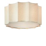 Lniany plafon Olea do sypialni beżowy - Markslojd